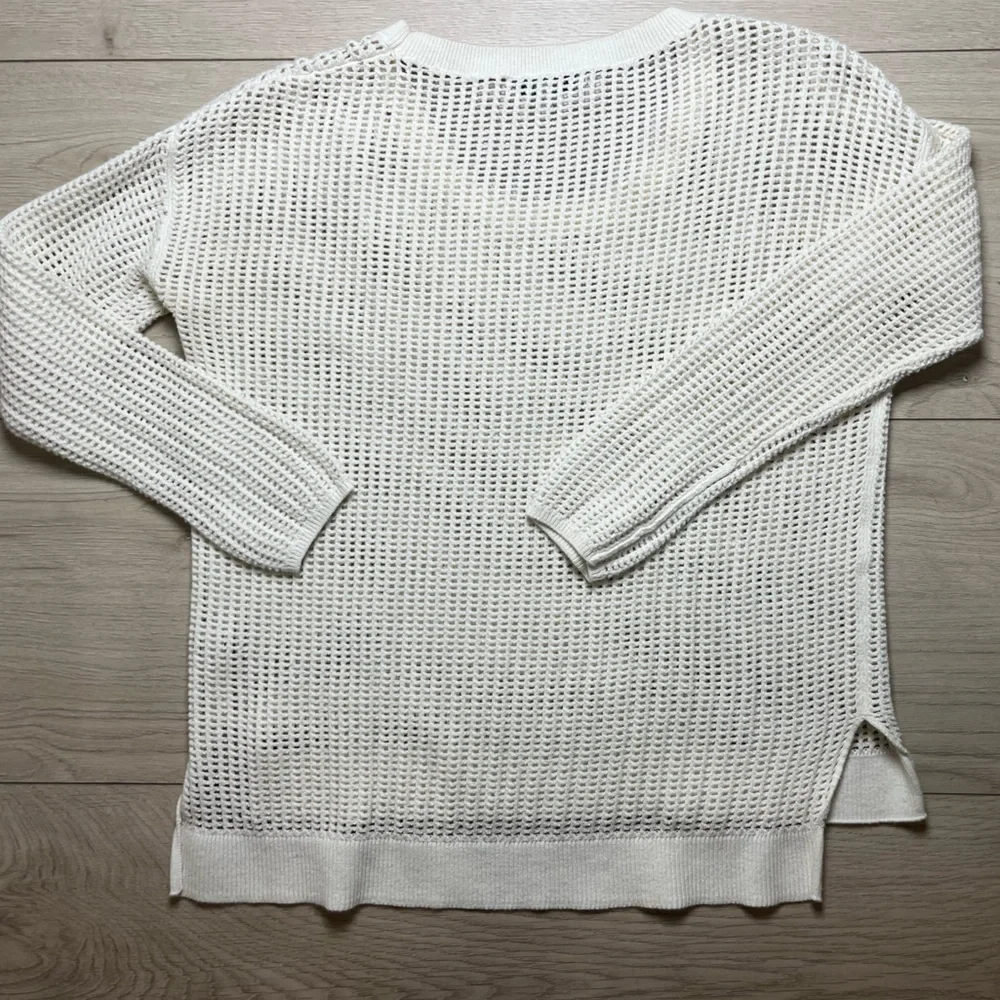 Madewell Cream Open-Knit Long Sleeve Sweater Size XXS Women’s
